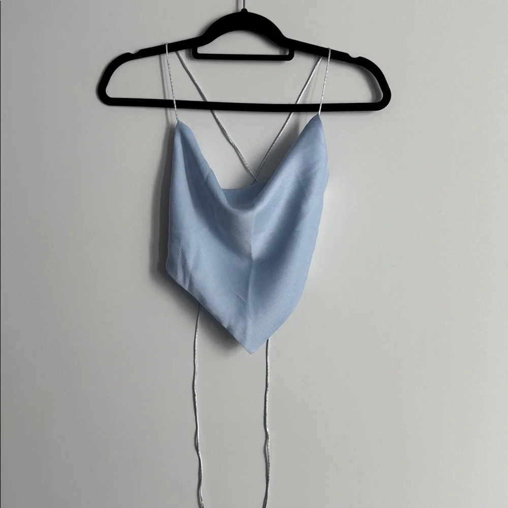 Princess Polly Women's Blue Crop Top Size 2